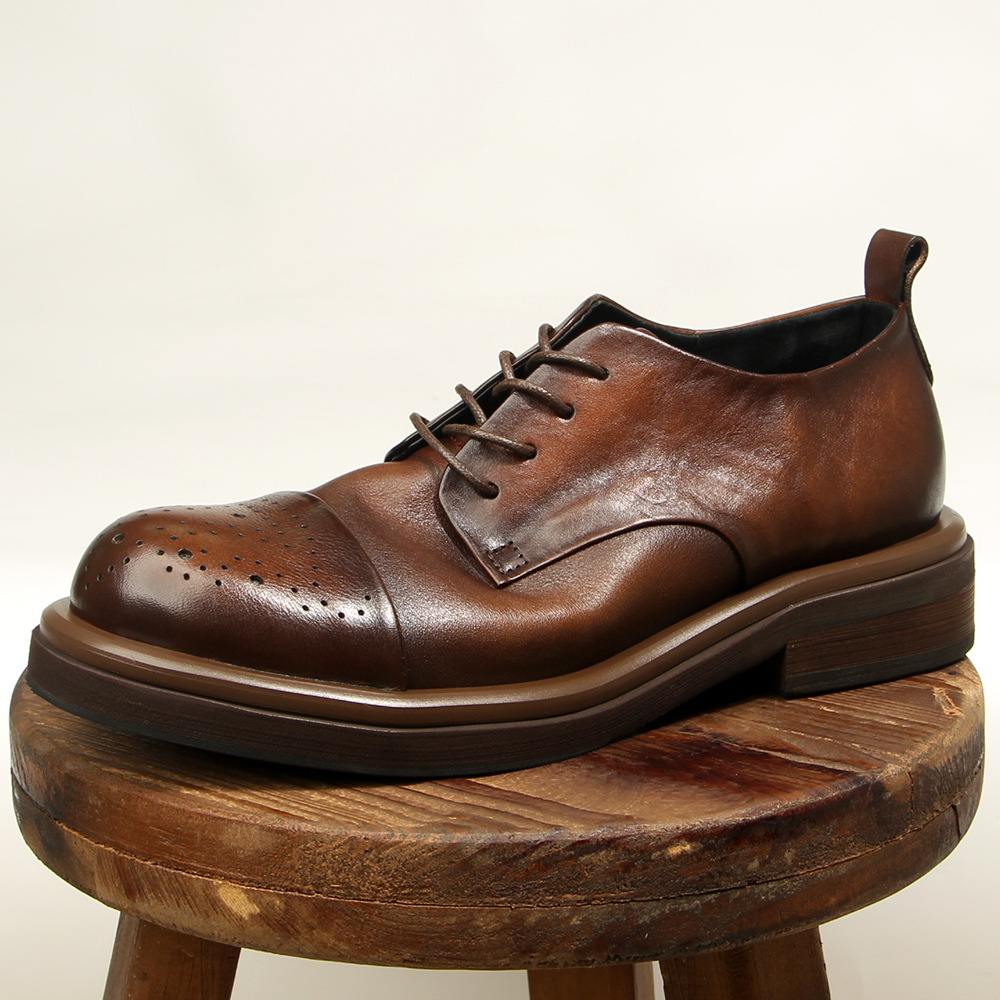 Top Quality Genuine Leather Me - Oxford Shoes Brogue 评论和价格