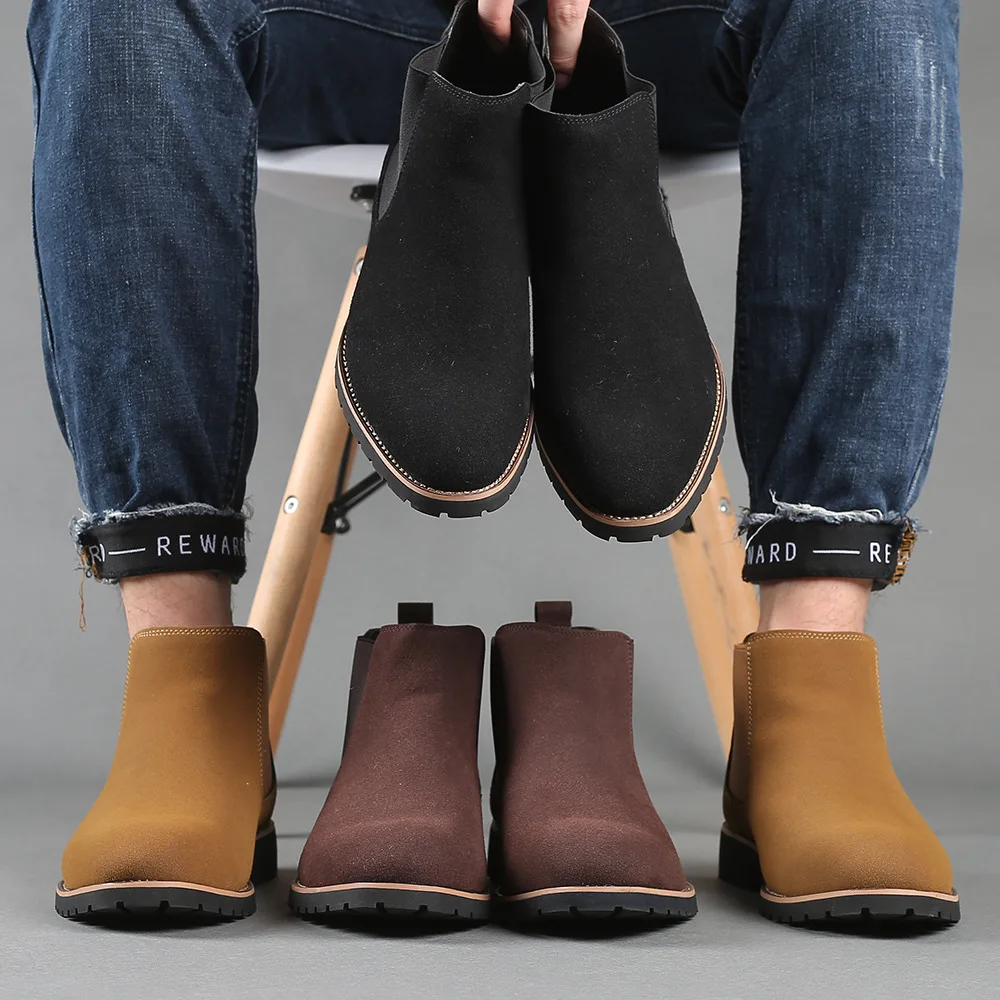 Men Ankle Boots British Style  - Mens Fashion Dress 评论和价格