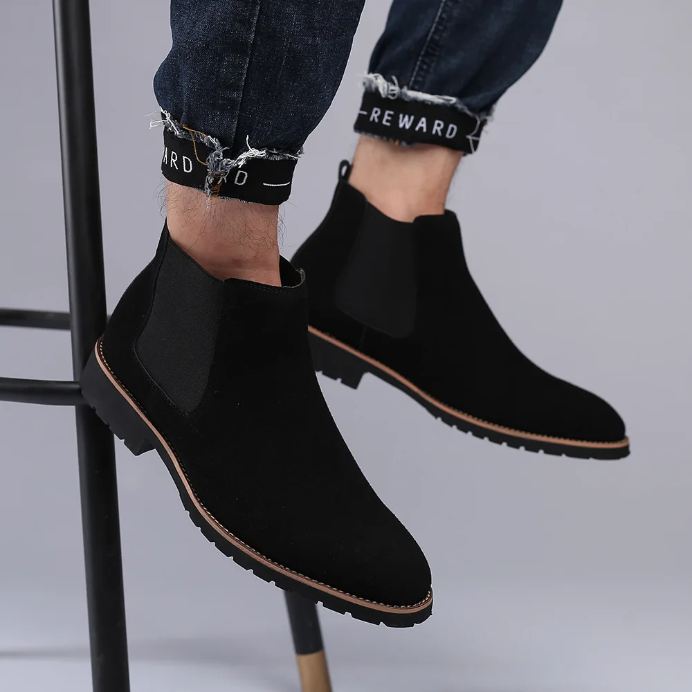 Men Ankle Boots British Style  - Mens Fashion Dress 评论和价格