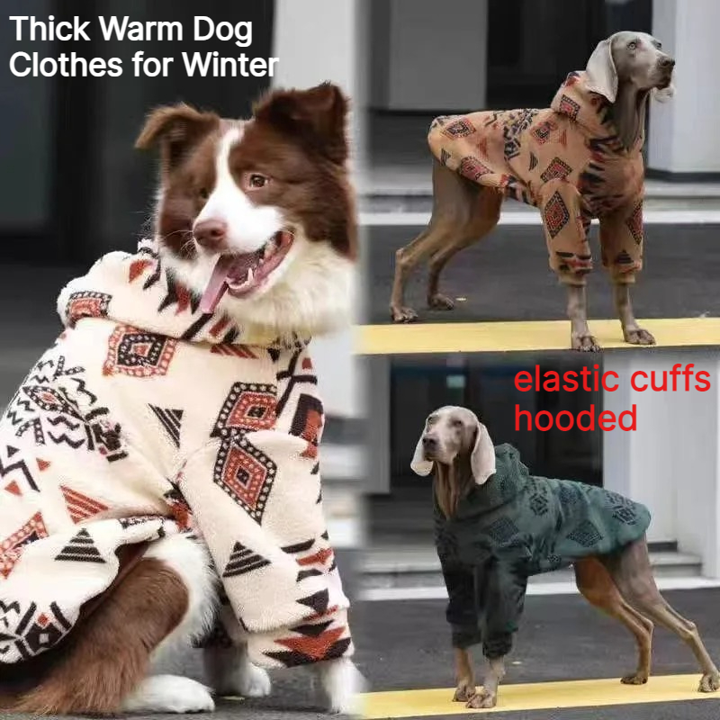 Winter Warm Hooded Dog Coat Sh - Sherpa Jacket Fleece 评论和价格