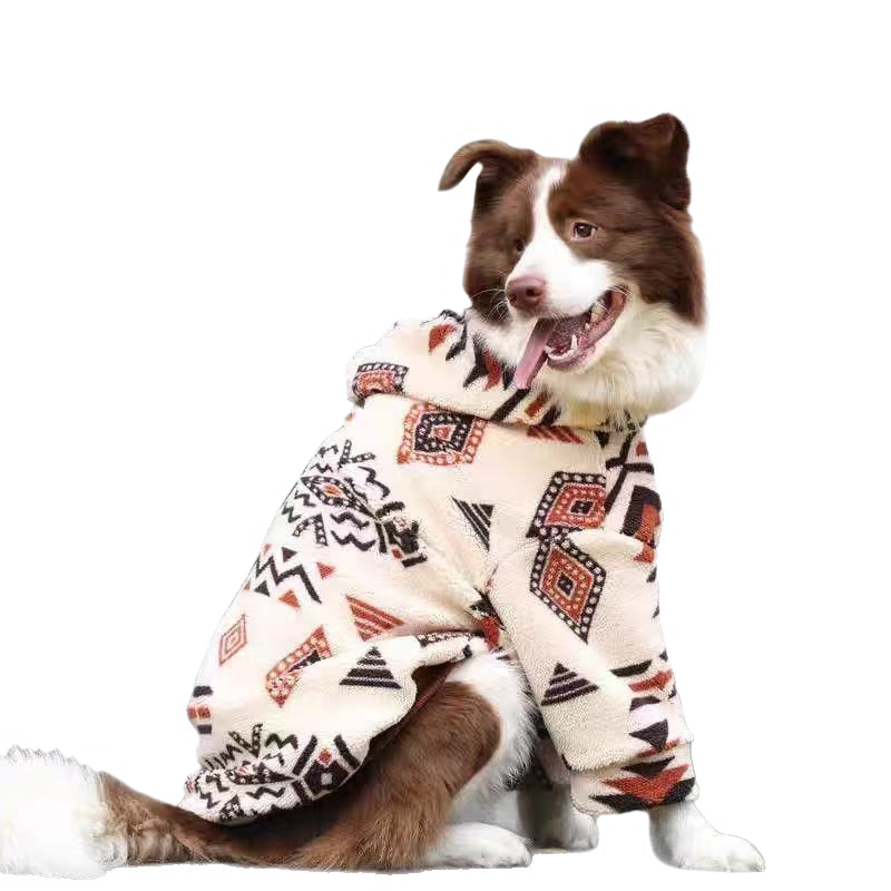 Winter Warm Hooded Dog Coat Sh - Sherpa Jacket Fleece 评论和价格