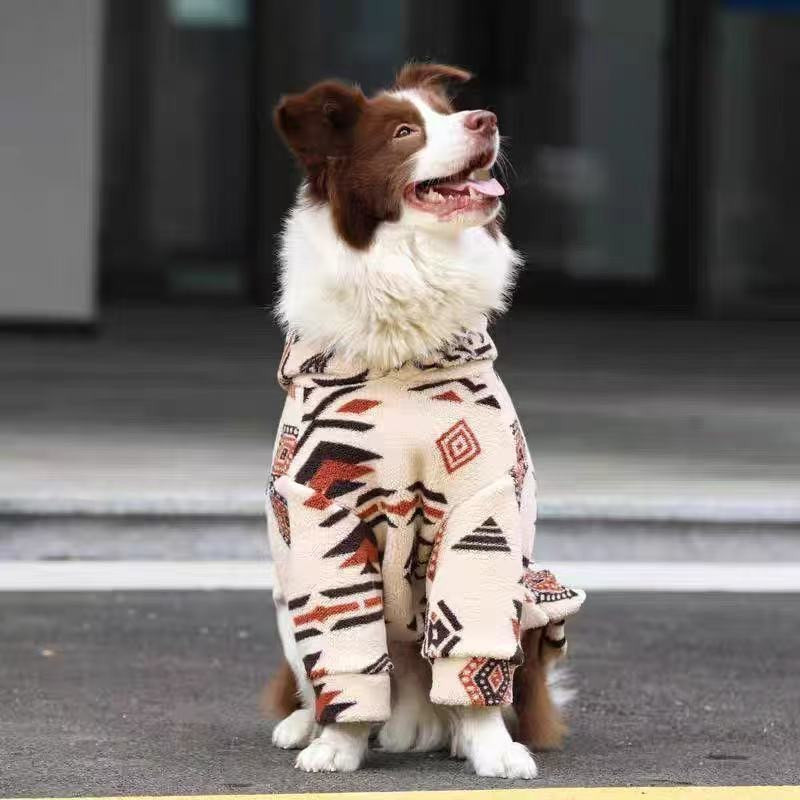 Winter Warm Hooded Dog Coat Sh - Sherpa Jacket Fleece 评论和价格