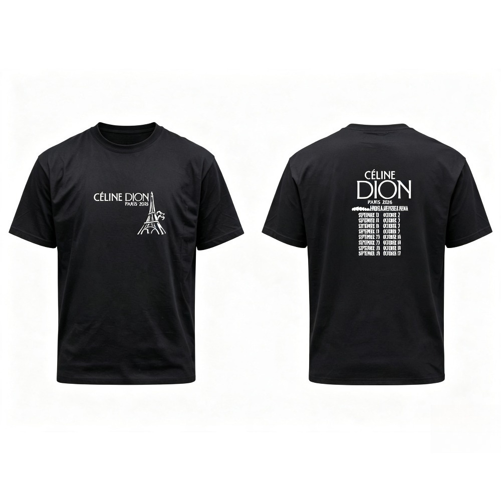 Celine Dion Paris 2026 Tour T- - Paris Fashion Men 评论和价格