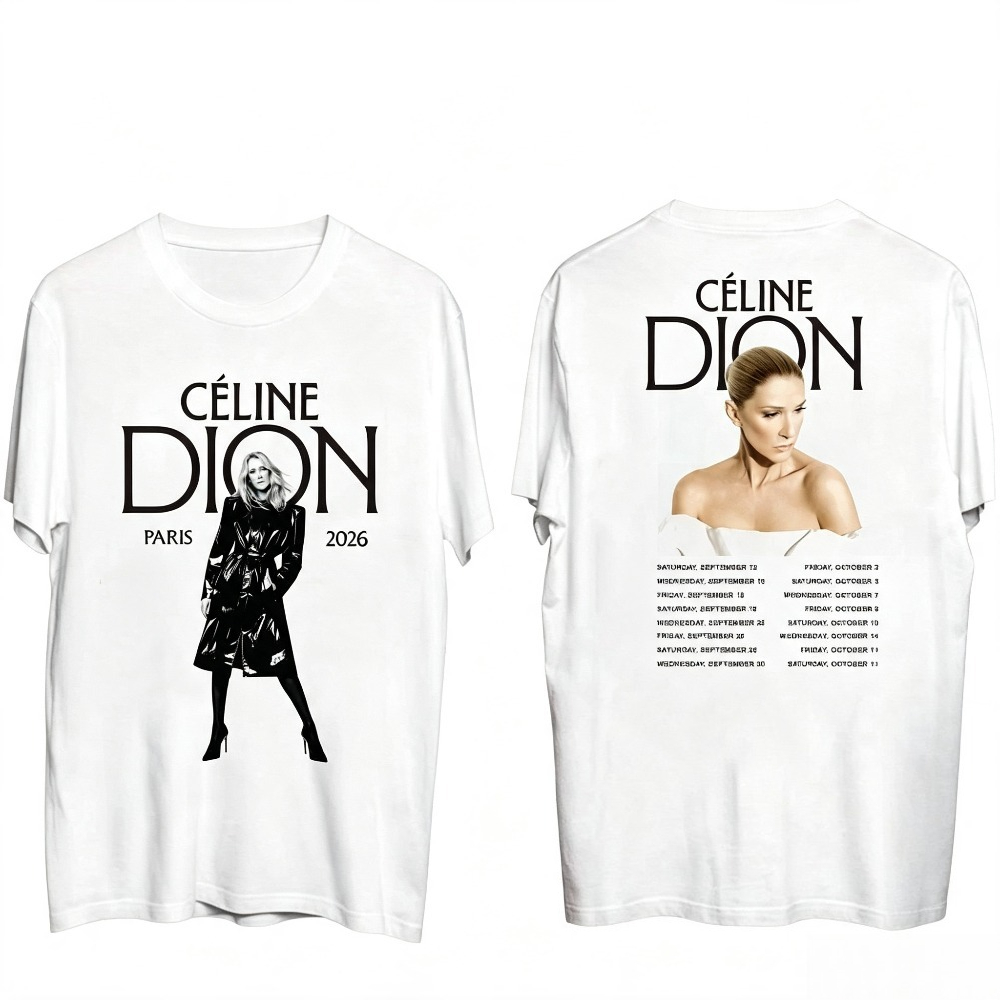 Celine Dion Paris 2026 Tour T- - Paris Fashion Men 评论和价格