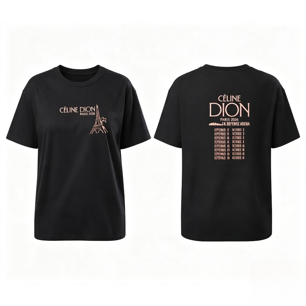 Celine Dion Paris 2026 Tour T- - Paris Fashion Men 评论和价格
