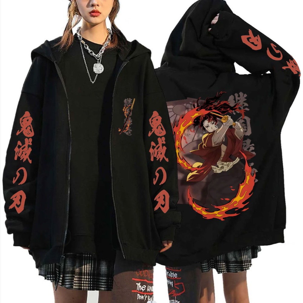 New Demon Slayer Tsugikuni Yor - Men'S Fashion Zipper Hoodie 评论和价格
