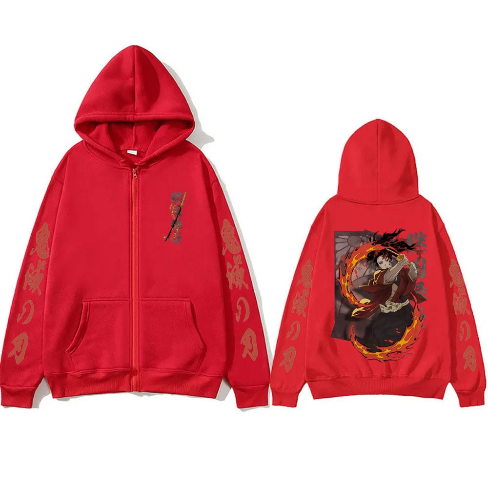 New Demon Slayer Tsugikuni Yor - Men'S Fashion Zipper Hoodie 评论和价格