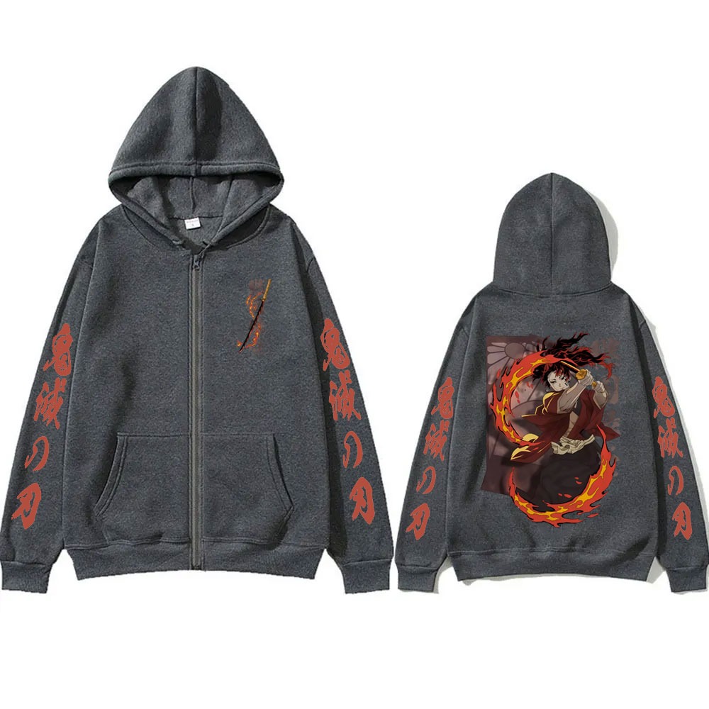 New Demon Slayer Tsugikuni Yor - Men'S Fashion Zipper Hoodie 评论和价格
