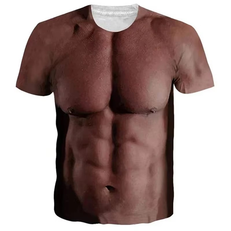 2026 Funny Muscle Body 3D Prin - Muscle Tee Workout 评论和价格