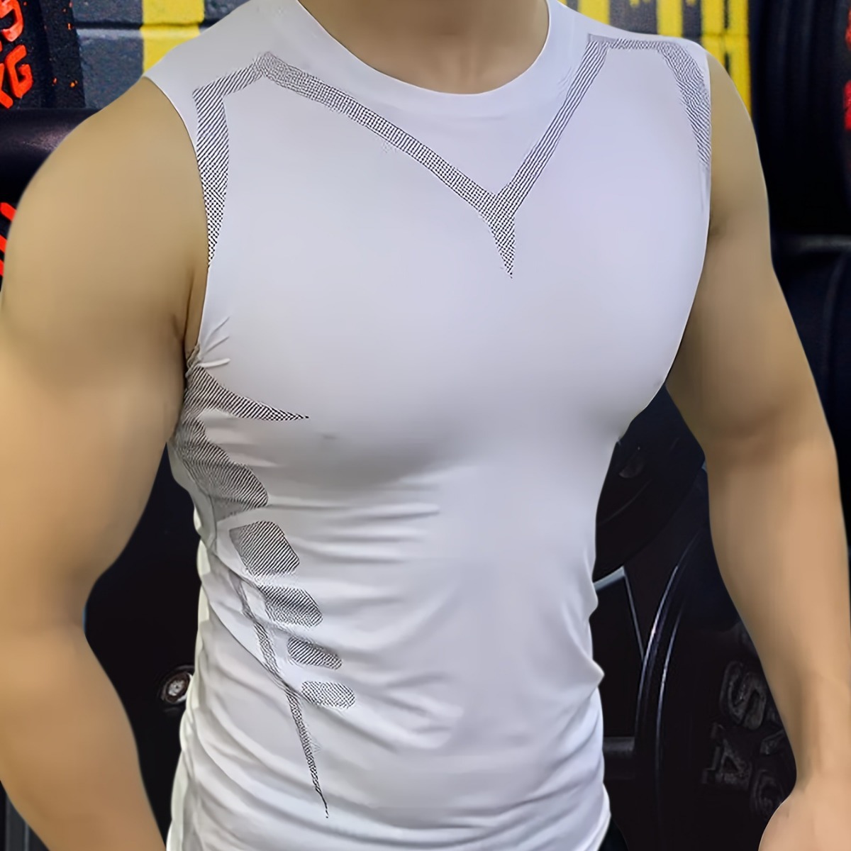 Mans Compression Tank Top Men  - Muscle Tee Workout 评论和价格