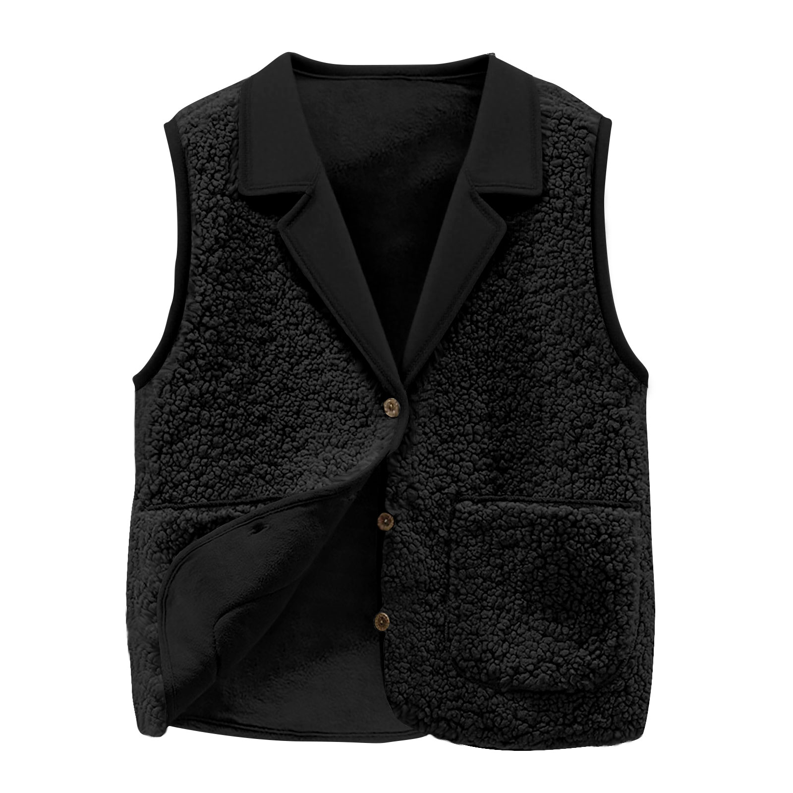Women's Sherpa Fleece Vest, La - Sherpa Jacket Fleece 评论和价格