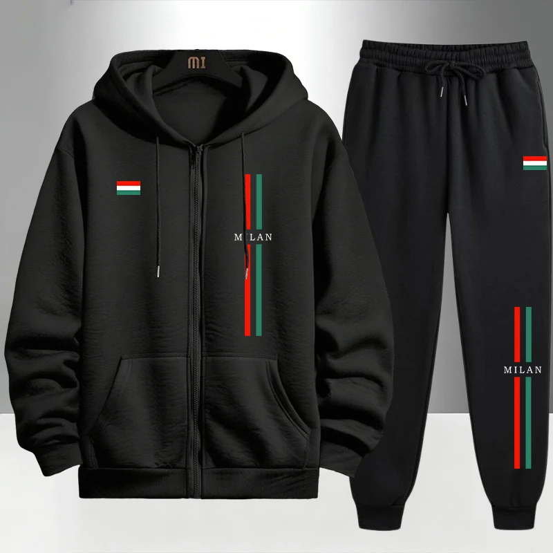 2026 Italy Printed Men's Set Z - Men'S Fashion Zipper Hoodie 评论和价格