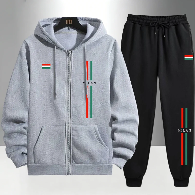 2026 Italy Printed Men's Set Z - Men'S Fashion Zipper Hoodie 评论和价格