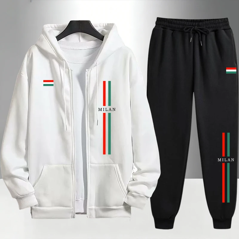 2026 Italy Printed Men's Set Z - Men'S Fashion Zipper Hoodie 评论和价格