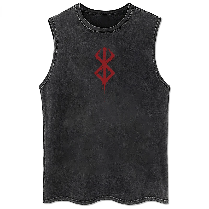 Summer Men's Retro Printed Was - Muscle Tee Workout 评论和价格