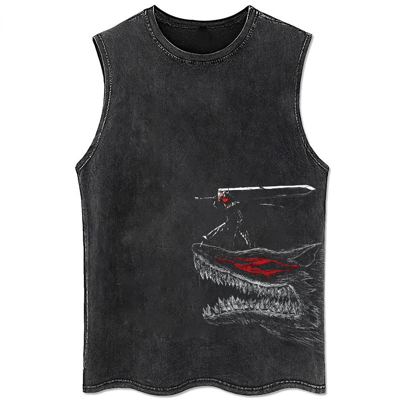 Summer Men's Retro Printed Was - Muscle Tee Workout 评论和价格
