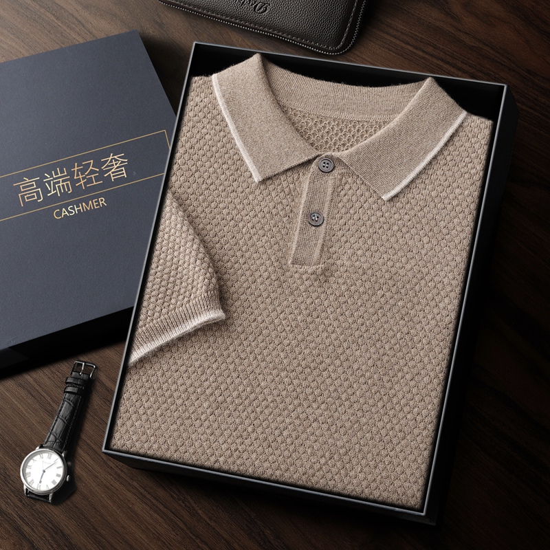Short-Sleeved Cashmere Sweater - Mens Fashion Jumpers 评论和价格
