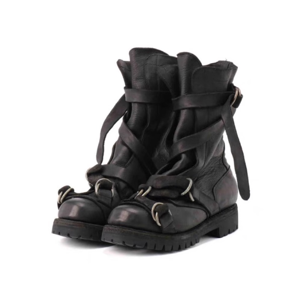 Men's Leather Motorcycle Boots - Men'S Fashion Loafers Shoes 评论和价格