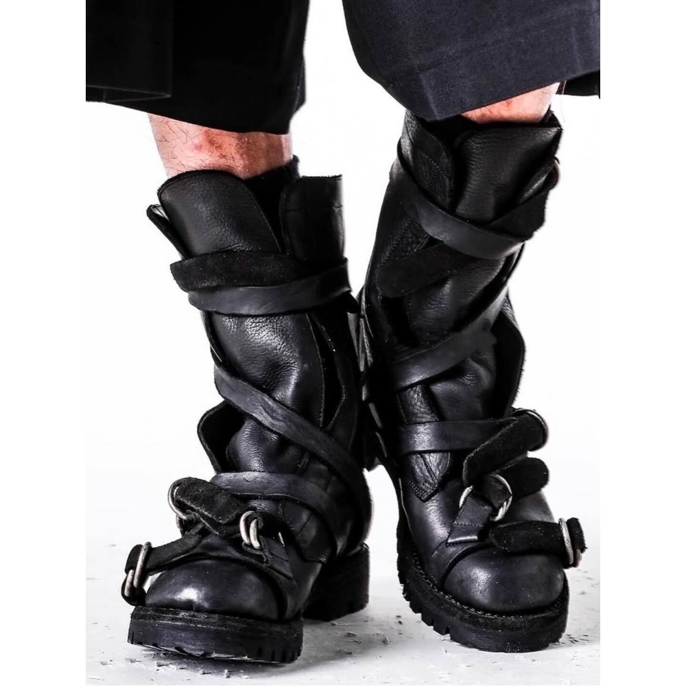 Men's Leather Motorcycle Boots - Men'S Fashion Loafers Shoes 评论和价格